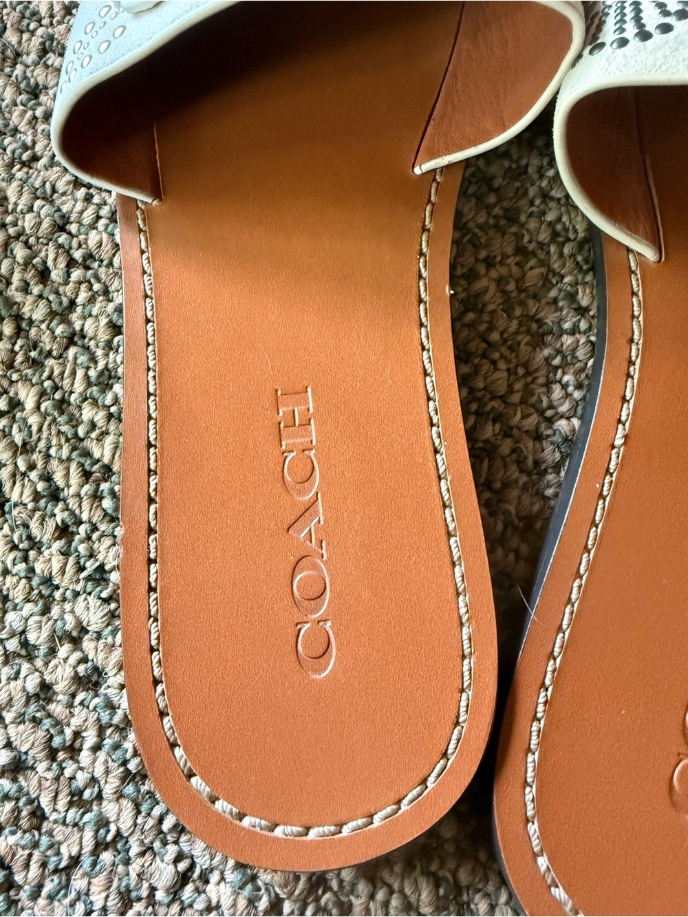 Coach Slide Sandals with Tea Rose Rivets - Picture 6 of 15